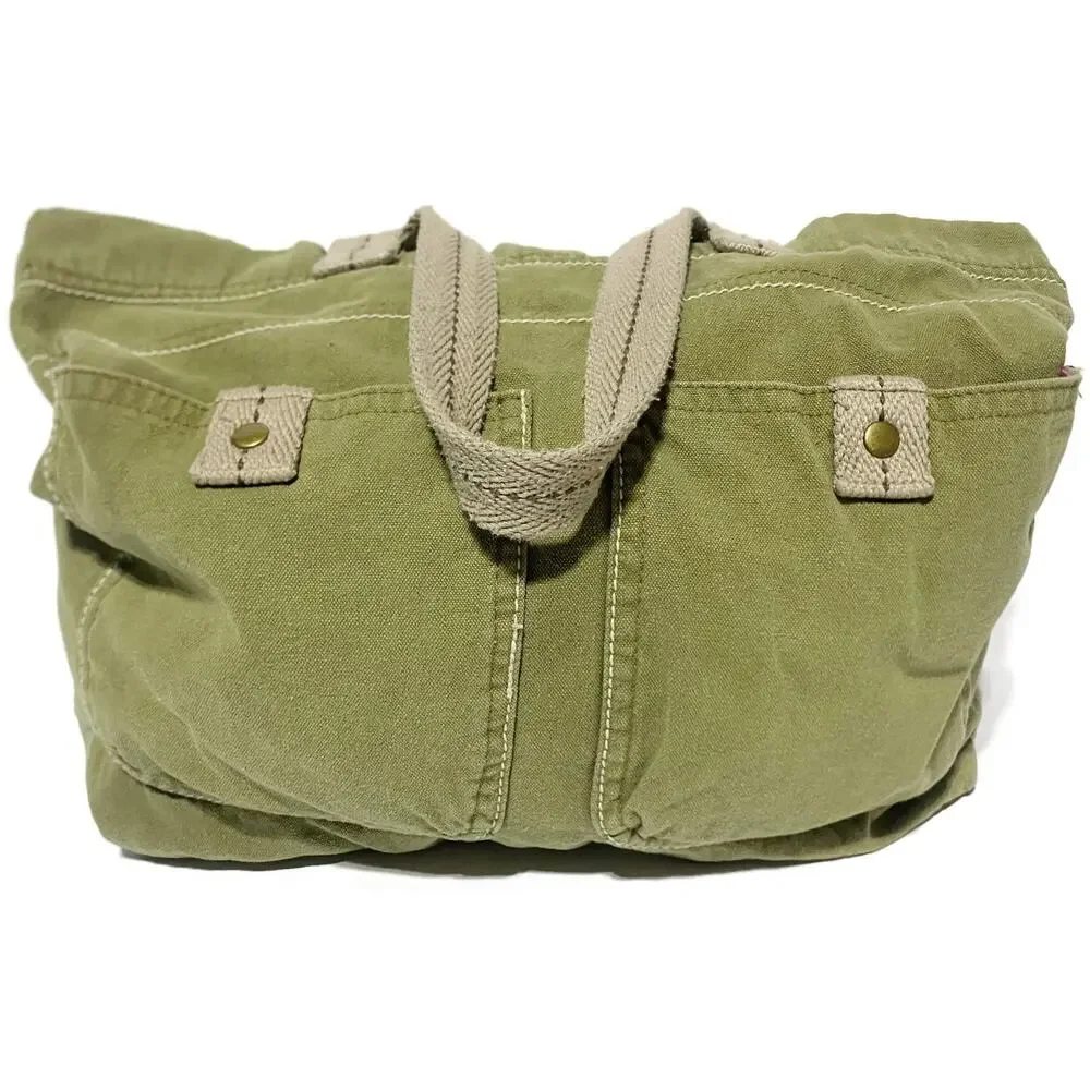 Mossimo Supply Company Army Green Tote Bag 14x18 with Front Pockets